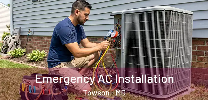 Emergency AC Installation Towson - MD
